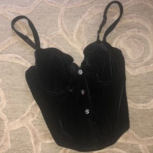 NWOT🌷VINTAGE VICTORIA’S SECRET🌷Bk velvet bustier